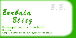 borbala blitz business card