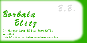 borbala blitz business card